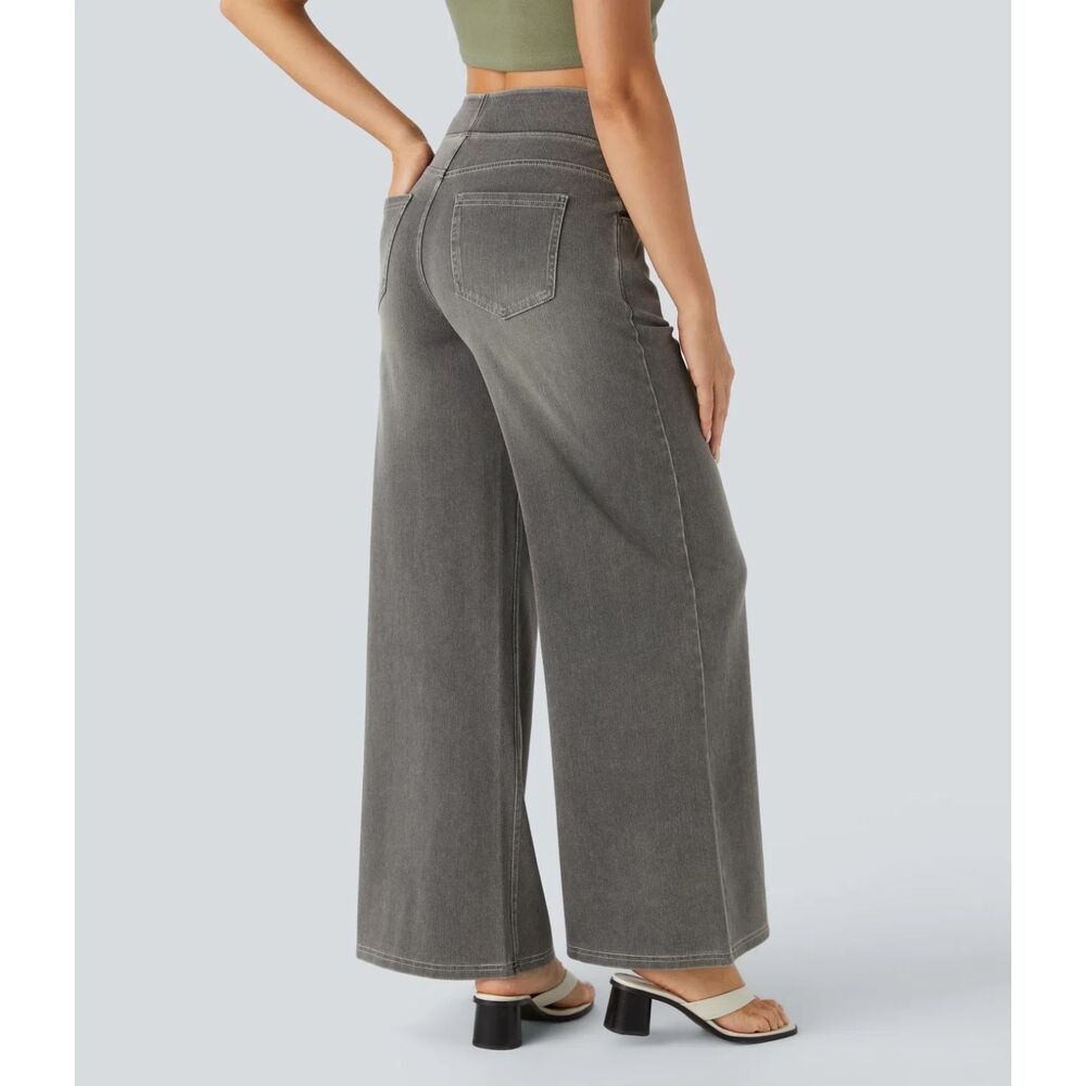 Halara Flex™ High Waisted Pockets Baggy Wide Leg Jeans - Picture 2 of 6